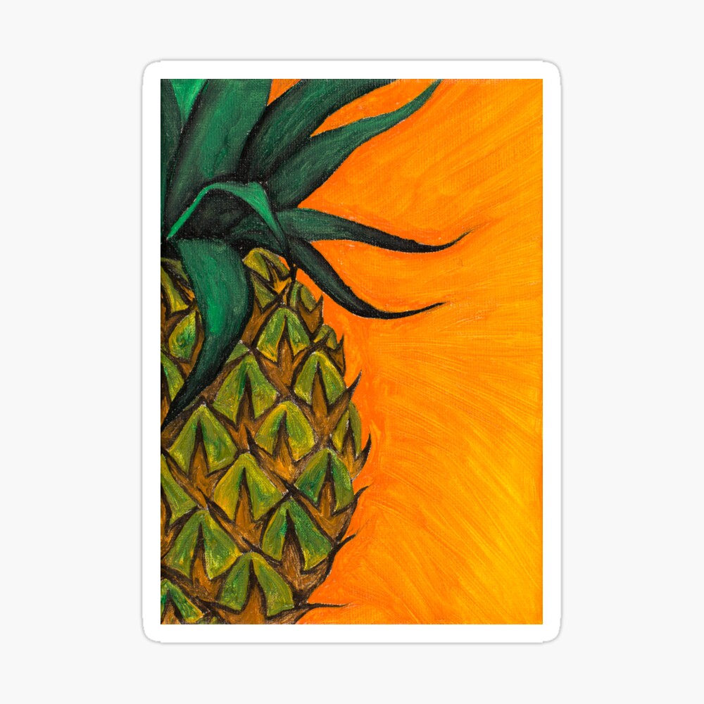 Modern Pineapple Canvas Oil Painting Picture Background Wall Decor Poster L 