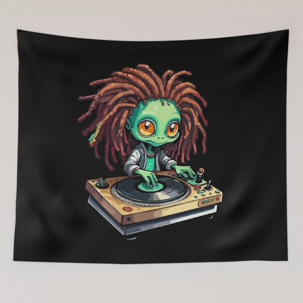 Item preview, Reggae Alien DJ designed and sold by reggaeartgifts.