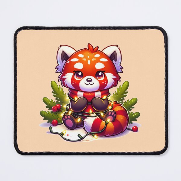 Item preview, Festive Red Panda Lights designed and sold by Variety Vault.
