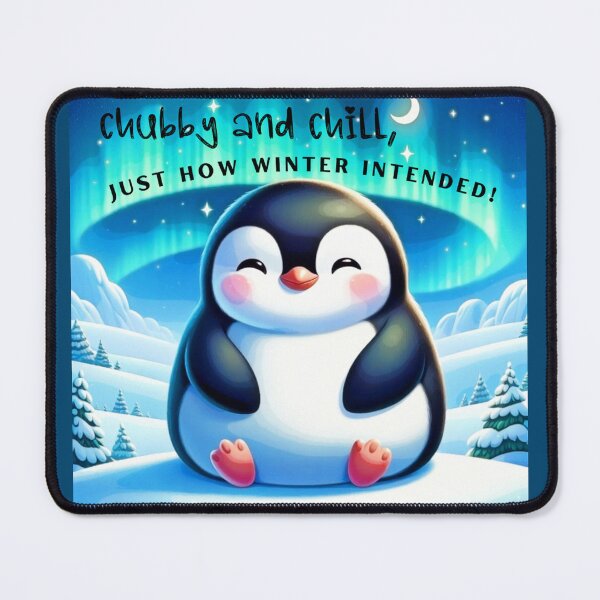 Item preview, Chubby Penguin Winter Bliss - Cute Arctic Chill Art designed and sold by gleefulme.