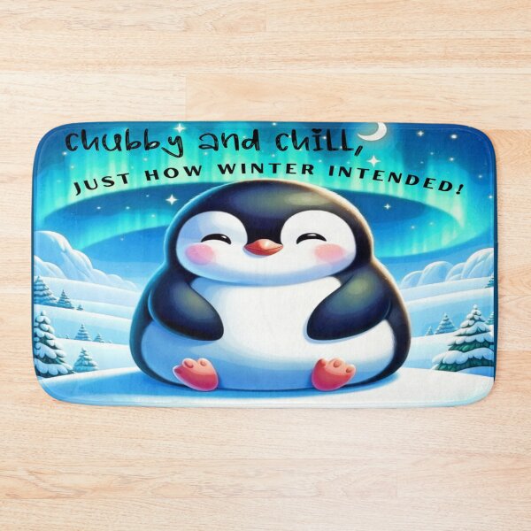 Item preview, Chubby Penguin Winter Bliss - Cute Arctic Chill Art designed and sold by gleefulme.