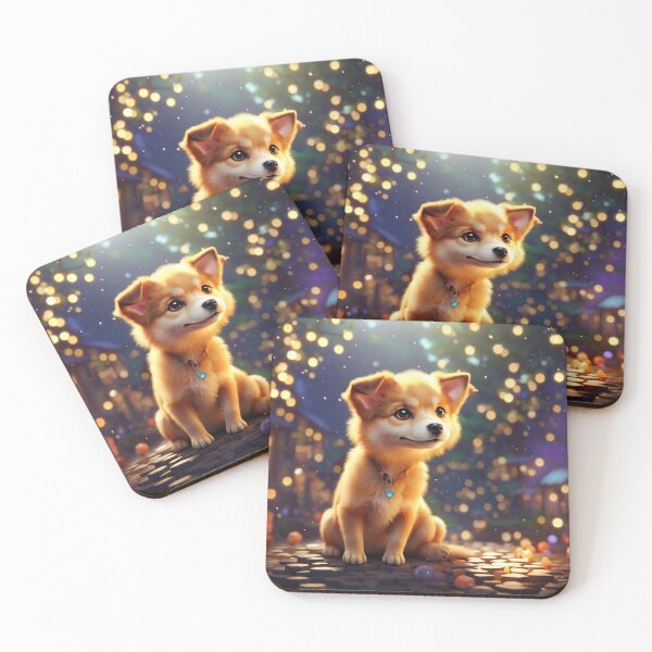 Item preview, Fantasy Art Cute Dog with Bokeh and Isometric Style designed and sold by Sadia  Jannat.