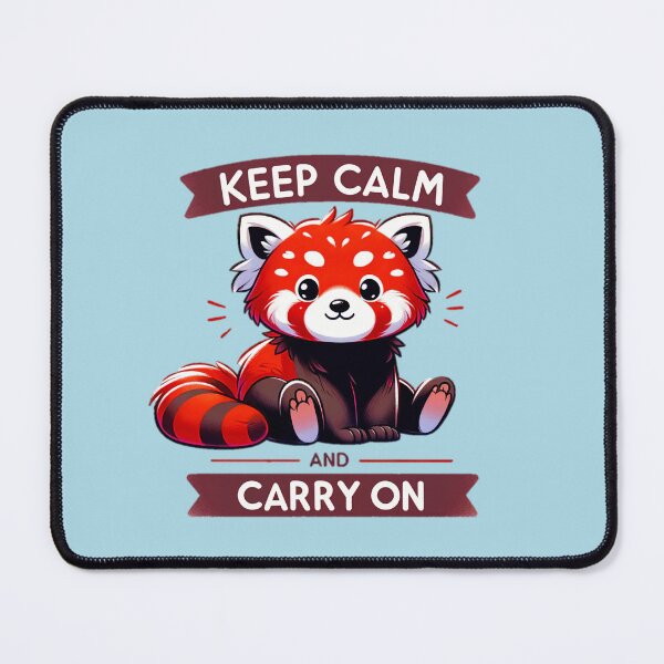 Item preview, "Keep Calm and Carry On" Red Panda Sitting designed and sold by luvablelifeform.