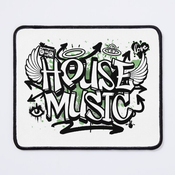 Item preview, HOUSE MUSIC  - Graffiti Steez (black/green) designed and sold by Discothreadz.