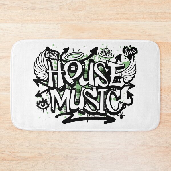 Item preview, HOUSE MUSIC  - Graffiti Steez (black/green) designed and sold by Discothreadz.