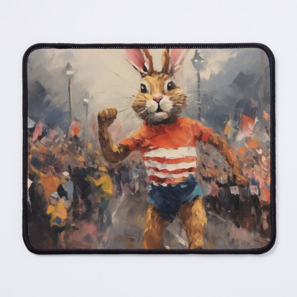 Item preview, Marathon Running Rabbit (acrylic design 1) designed and sold by Samuelsboro.