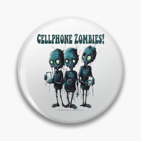 Item preview, Cell Phone Zombies - Green Trio - For Light Backgrounds designed and sold by The Imagination Source™.