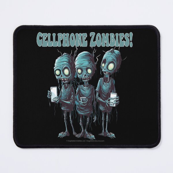 Item preview, Cell Pone Zombies The Green Trio - For DARK Backgrounds designed and sold by The Imagination Source™.