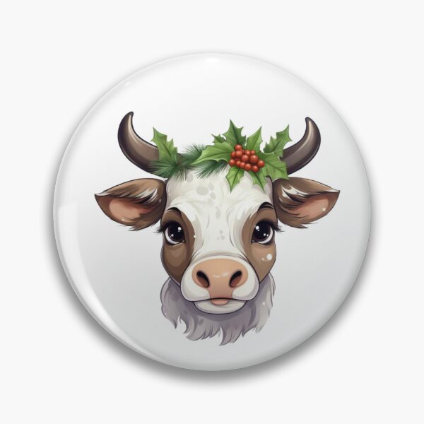 Item preview, Cartoon Christmas Cow designed and sold by jessicapounds.