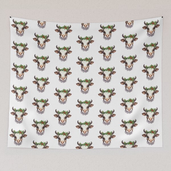 Item preview, Cartoon Christmas Cow designed and sold by jessicapounds.