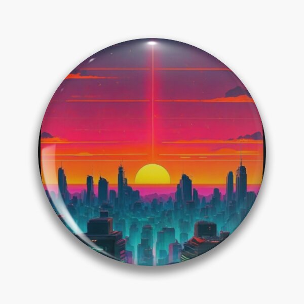 Item preview, 80's Retro Neon Sunset Art designed and sold by CraftedRealm.