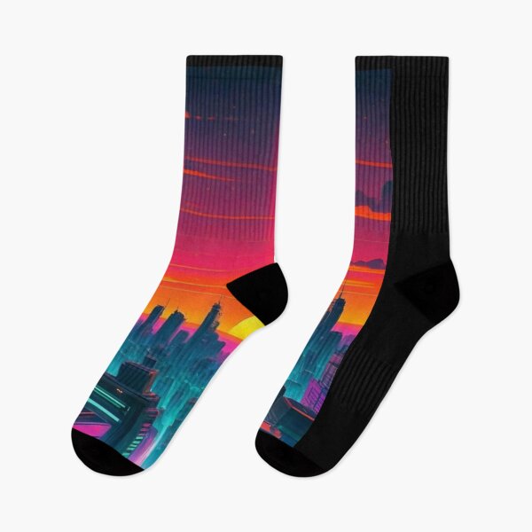Item preview, 80's Retro Neon Sunset Art designed and sold by CraftedRealm.