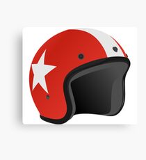 Red motorcycle helmet Canvas Print