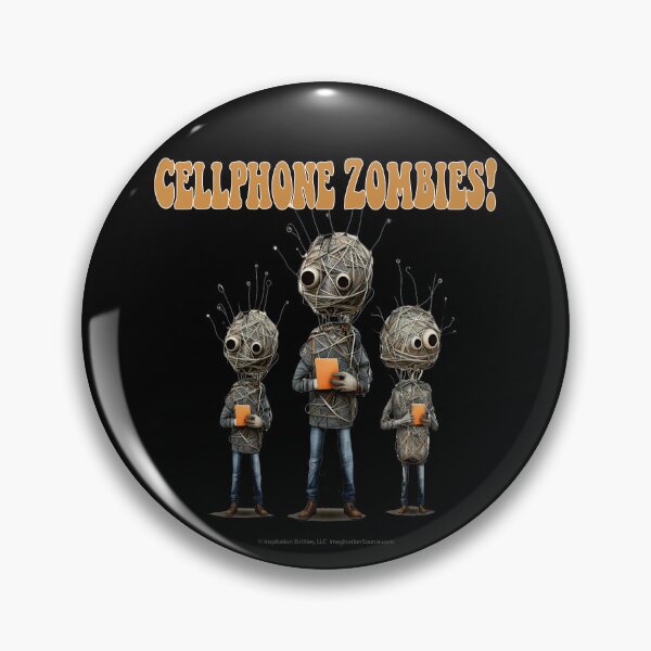 Item preview, Cell Phone Zombies With Orange Pads -  For DARK Backgrounds designed and sold by The Imagination Source™.