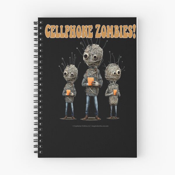 Item preview, Cell Phone Zombies With Orange Pads -  For DARK Backgrounds designed and sold by The Imagination Source™.