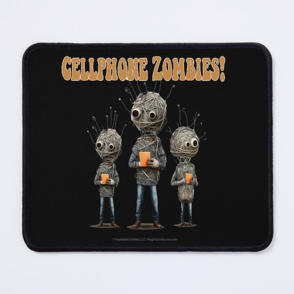 Item preview, Cell Phone Zombies With Orange Pads - For DARK Backgrounds designed and sold by The Imagination Source™.