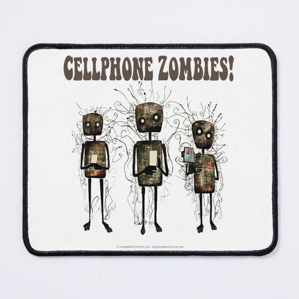 Item preview, Cell Phone Zombies With Square Heads - For Light Backgrounds designed and sold by The Imagination Source™.