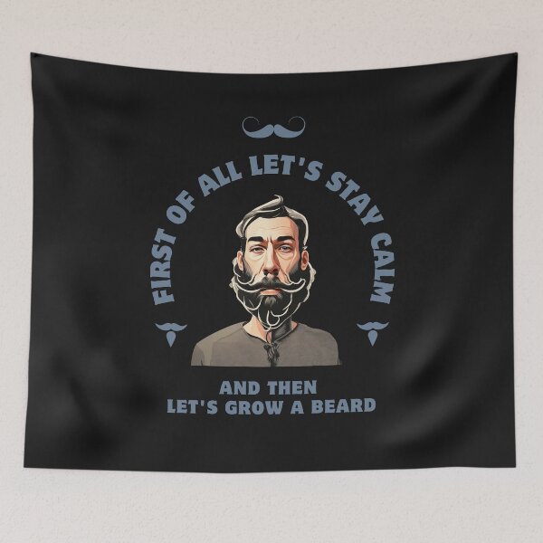 Item preview, Let's Stay Calm and Then Let's Grow a Beard 02 designed and sold by UniqueArtGifts.