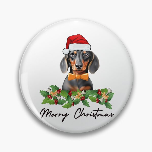 Item preview, Merry Christmas Dachshund Santa Hat designed and sold by BridgetBresser.