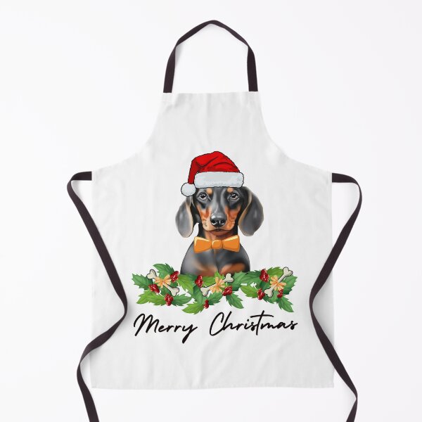 Item preview, Merry Christmas Dachshund Santa Hat designed and sold by BridgetBresser.