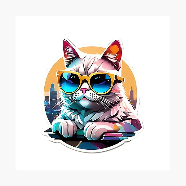Item preview, Cat with sunglasses designed and sold by Gabriel0x.
