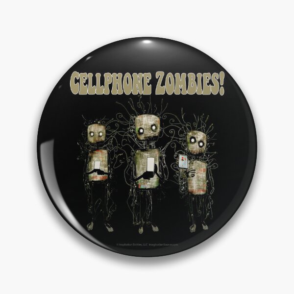 Item preview, Cell Phone Zombies With Square Heads -  For DARK Backgrounds designed and sold by The Imagination Source™.