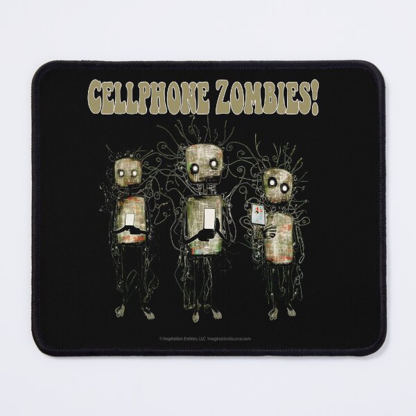 Item preview, Cell Phone Zombies With Square Heads -  For DARK Backgrounds designed and sold by The Imagination Source™.
