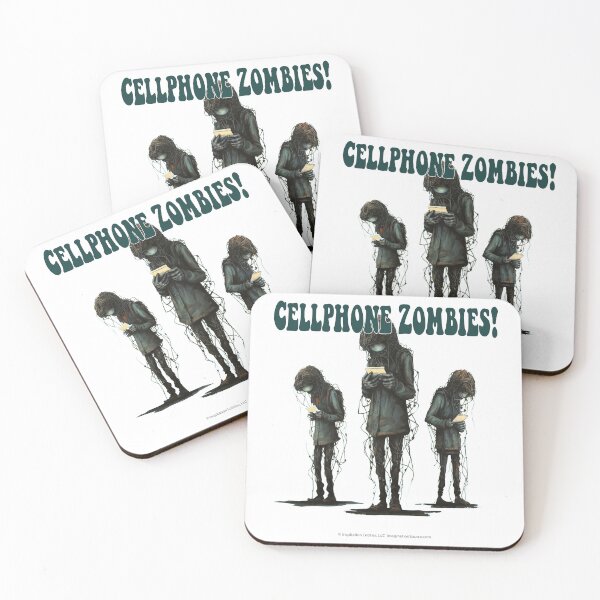 Item preview, Cell Phone Zombies Who Are Yellow & Hairy - For Light Backgrounds designed and sold by The Imagination Source™.
