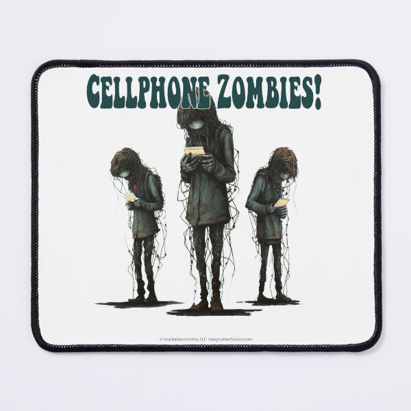 Item preview, Cell Phone Zombies Who Are Yellow & Hairy - For Light Backgrounds designed and sold by The Imagination Source™.