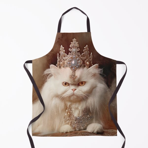 Item preview, White Persian Cat with Crown 01 designed and sold by Elisabeth Lucas.