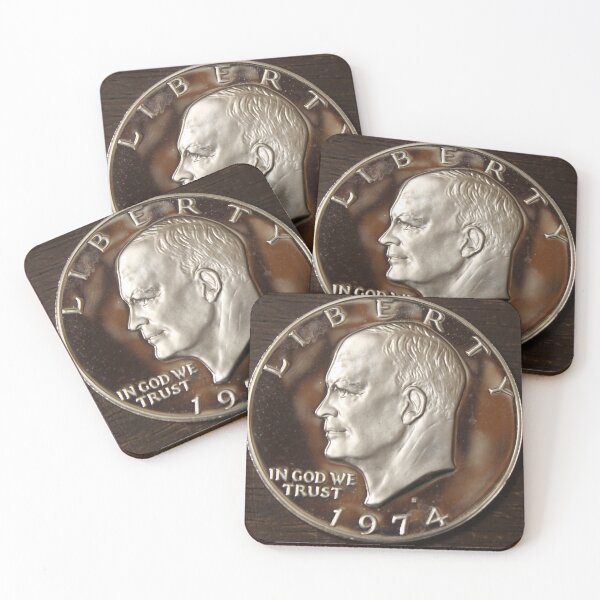 Item preview, 1974 S Eisenhower "Ike" Dollar Proof designed and sold by coinsxcrochet.