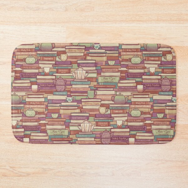 Item preview, Book Stacks and Tea, 70s inspired colours designed and sold by lurepeating.