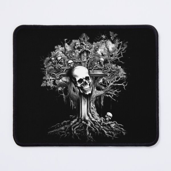 Item preview, Halloween Skull And Bones Rock Gothic Tree designed and sold by PugD.