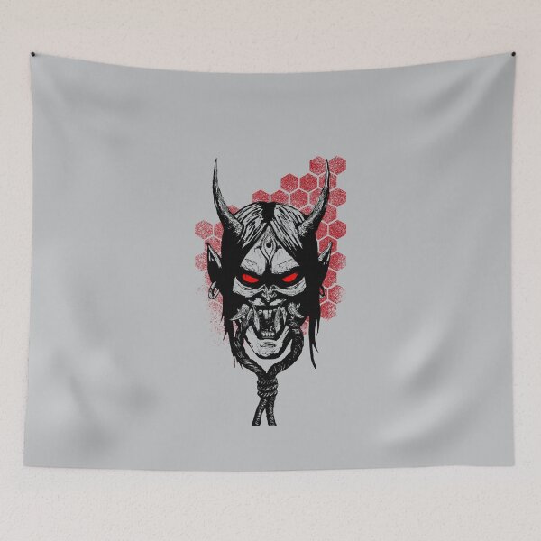 Item preview, Hannya Mask 380 - Variant - Black & White No Fill designed and sold by patricioguerra.