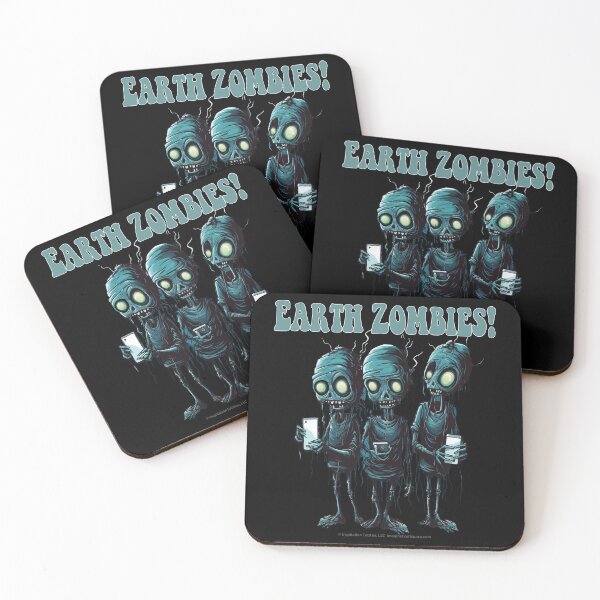 Item preview, Earth Zombies The Green Trio -  For DARK Backgrounds designed and sold by The Imagination Source™.