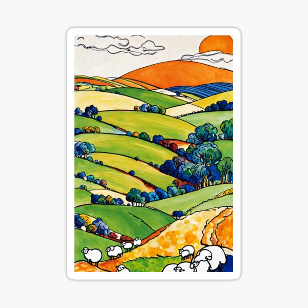 sheeps and pastures Sticker