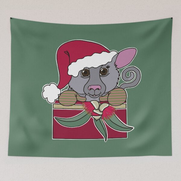 Item preview, "Ringtail Possum Santa" 2 | Aussie Christmas designed and sold by LiseHoltArt.