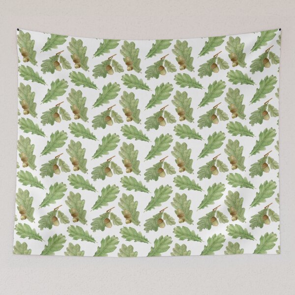 Item preview, Watercolor oak leaves pattern designed and sold by curlyfamily.