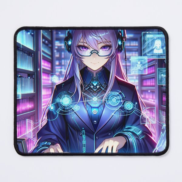 Item preview, Futuristic Librarian: Neon Chronicles designed and sold by Art-of-AI.
