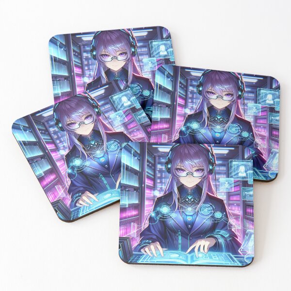 Item preview, Futuristic Librarian: Neon Chronicles designed and sold by Art-of-AI.