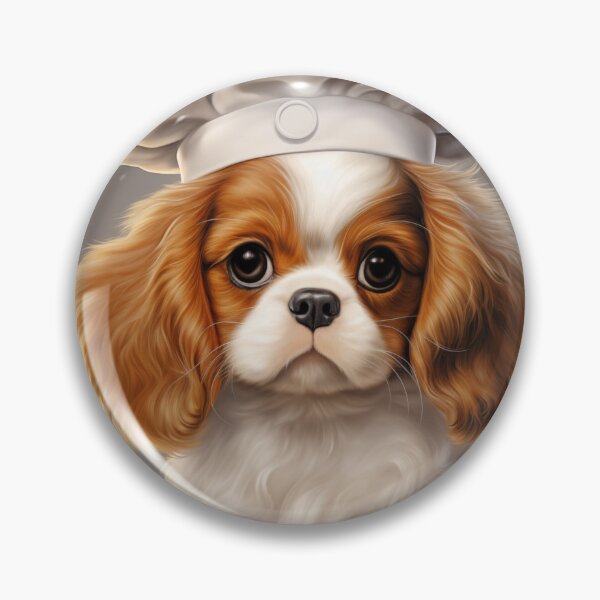 Item preview, Great Chef Cavalier King Charles Spaniel Puppy designed and sold by Dramaqueenbee.