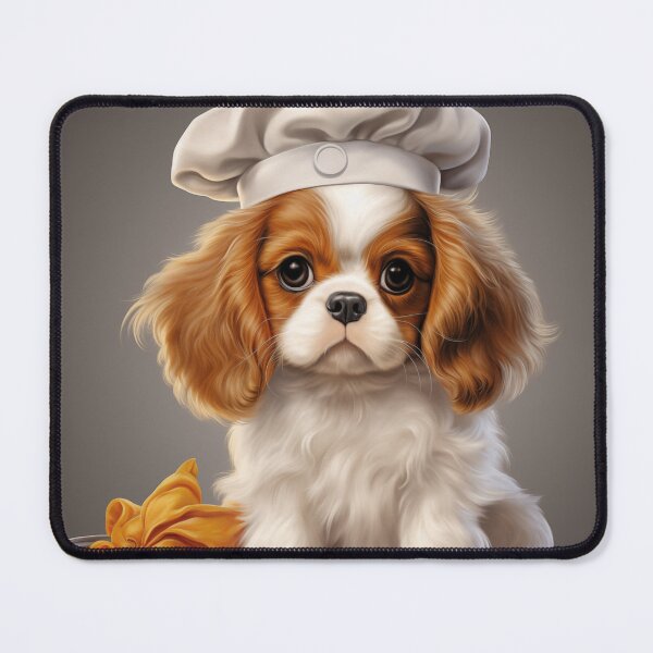 Item preview, Great Chef Cavalier King Charles Spaniel Puppy designed and sold by Dramaqueenbee.