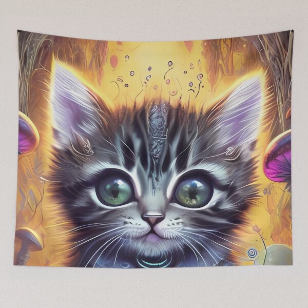 Artikelvorschau, süße Katzen, Ayahuasca, spirituelles, psychedelisches Kätzchen, Geschenk für Mama entworfen und verkauft von KreativeSouls.