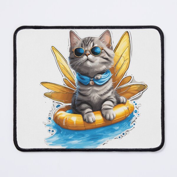 Item preview, Fairy Cat in a Pool Floatie designed and sold by FaerieFusion.