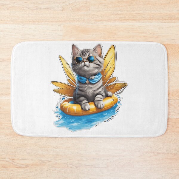 Item preview, Fairy Cat in a Pool Floatie designed and sold by FaerieFusion.