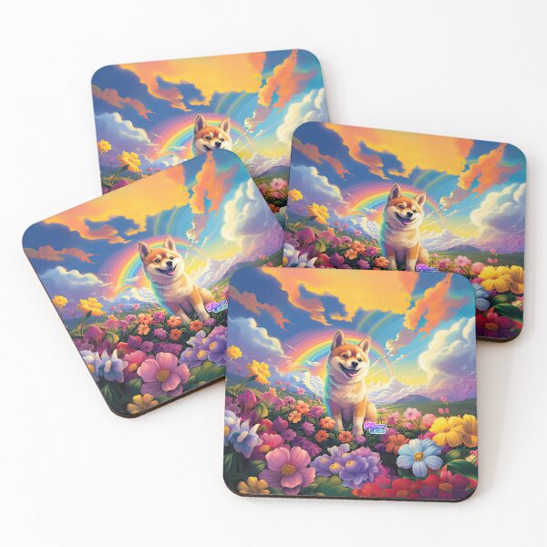 Item preview, Whimsical Y2K Rainbow Shiba Inu Collection: Magical Shirts, Stickers, and More! designed and sold by ChromaKins.