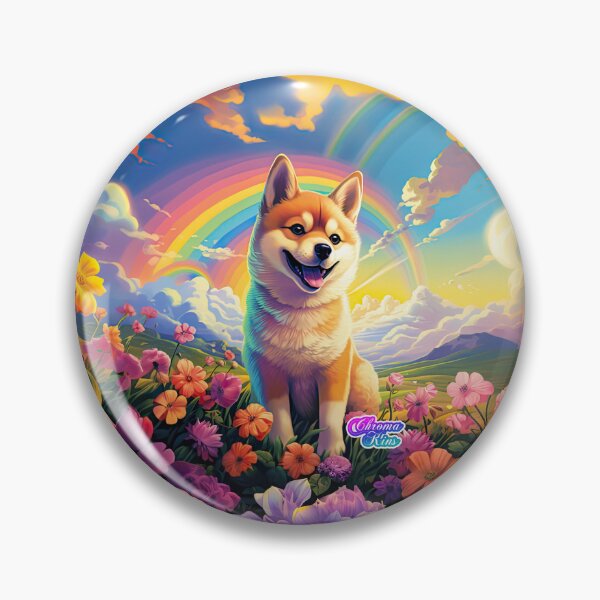 Item preview, Whimsical Y2K Rainbow Shiba Inu Collection: Magical Shirts, Stickers, and More! designed and sold by ChromaKins.