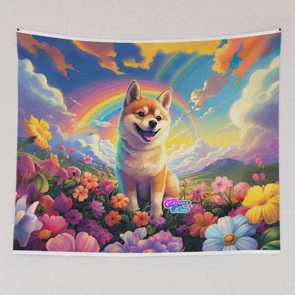 Item preview, Whimsical Y2K Rainbow Shiba Inu Collection: Magical Shirts, Stickers, and More! designed and sold by ChromaKins.