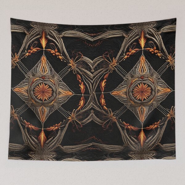 Item preview, Rope Shield antique rustic texture country aboriginal style designed and sold by Carlos Gudino.