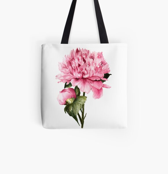 Peony 3 All Over Print Tote Bag